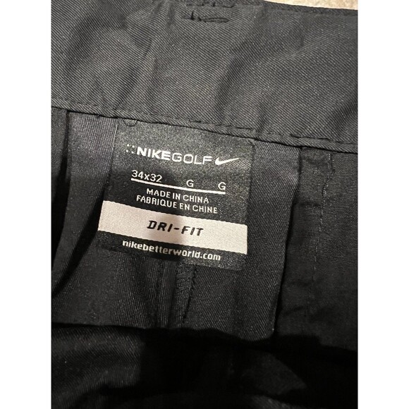 Nike Pants Men 34x32 Victory Golf Black Dri-Fit Standard Fit Stretch Performance - Picture 3 of 9